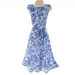 R&K Dresses - 18 2X▪️FLORAL LACE FIT & FLARE DRESS W/TIE Plus Sz R&K Dresses - 18 2X▪️FLORAL LACE FIT & FLARE DRESS W/TIE Plus Sz